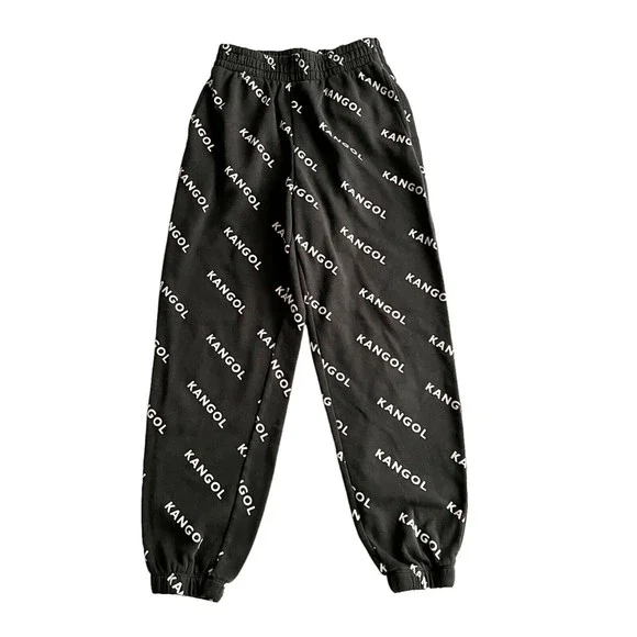 Kangol Pants Jumpsuits Kangol X Hm Sweatpants Jogger Grey W All Over Logo Print Elastic Waist Sz Small Poshmark